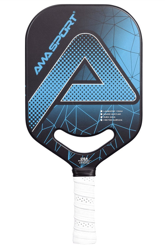 Ama sport pickleball paddle pp001-c1b blauw zwart – graphite surface – 20 mm kern – aero-duraedge cx forged handle –