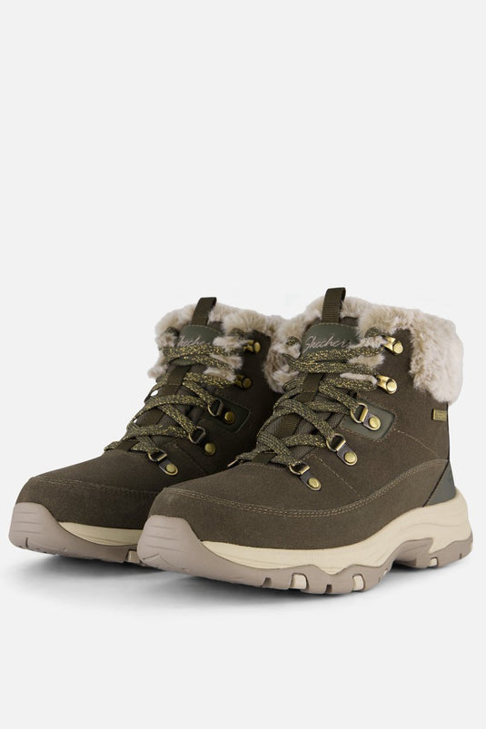 Skechers trego - snow worries dames laarzen - olijfgroen - maat 39