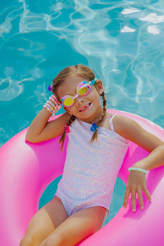 Bling2o zwembril kinderen - rainbow - duikbril - anti-fog - uv-protect - roze