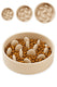 Flamingo anti schrokbak hond – slow feeder – voerbak hond – ø14,5 cm – 410ml – voerbak greni – beige – rond