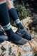 Falke tk energy met compressie wol functioneel materiaal wandelsokken heren zwart - maat 39-42 w3