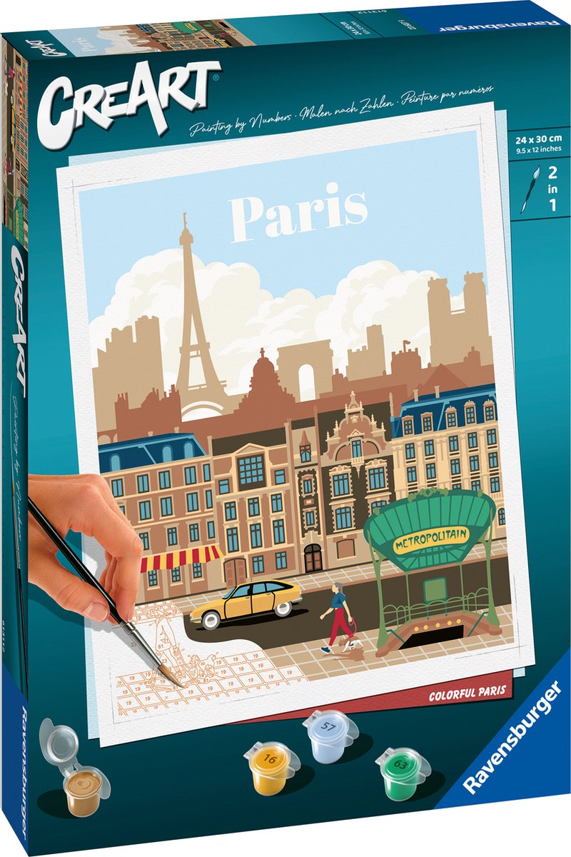 Load image into Gallery viewer, Ravensburger creart schilderen op nummer - kleurrijk parijs
