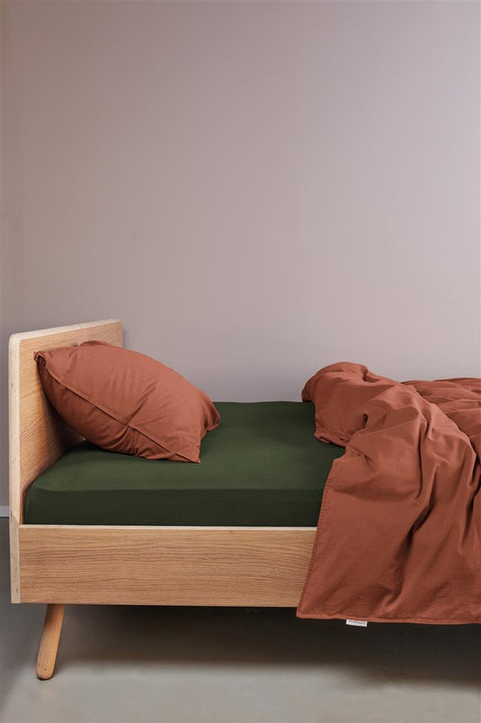 Beddinghouse jersey - splittopper hoeslaken - 180x200 220 - donker groen