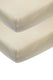 Meyco baby uni hoeslaken co-sleeper - 2-pack - sand - 50x90cm