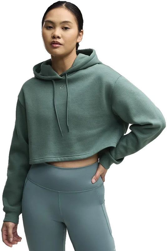 Puma x hyrox heavyweight hoodie groen xl vrouw