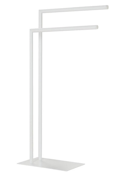 Sealskin tube - handdoekrek 2-armig vrijstaand - voor 2 handdoeken - wit