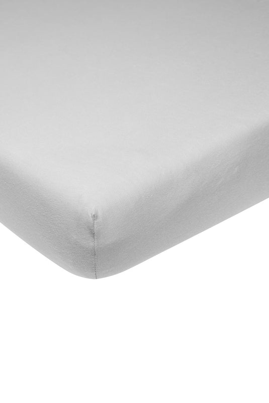 Meyco baby uni hoeslaken boxmatras - light grey - 75x95cm