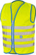 Wowow veiligheidshesje kind met rits en 1150 - fun fietsjas - maat l - unisex - geel blauw zilver
