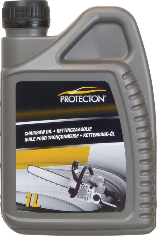 Protecton kettingzaagolie – voor beschermen en smeren van de zaagketting - voor elektrische- en benzine kettingzagen - sterk hechtend - voorkomt wegslinger effect - 1 liter