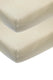 Meyco baby uni hoeslaken ledikant - 2-pack - sand - 60x120cm