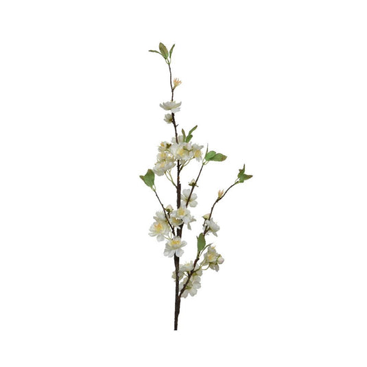 Decoris kunstbloem bloesem op steel polyester 15x4x106cm wit