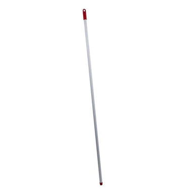 Luva bezemsteel metaal wit 140cm met schroefdraad