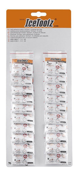 Adhesive tire patches IceToolz Airdam 24056H2 - 20 sets