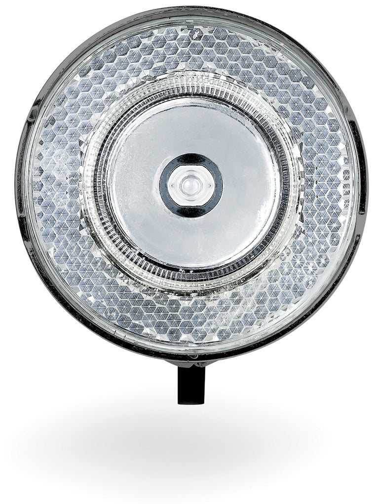 Load image into Gallery viewer, koplamp 706-B Retro 15 lux led batterij chroomzwart

