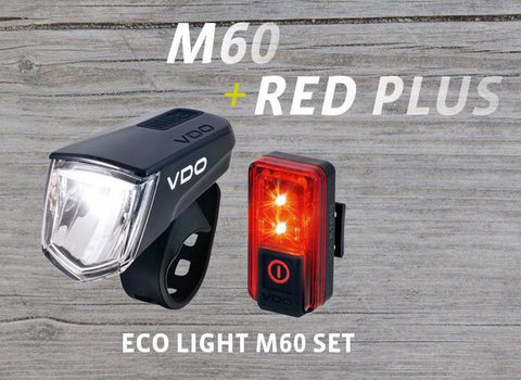 Lighting set VDO Eco Light M60 USB + RED PLUS USB