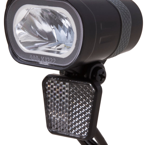 headlight axendo xdo led 40 lux 50 mm dynamo black