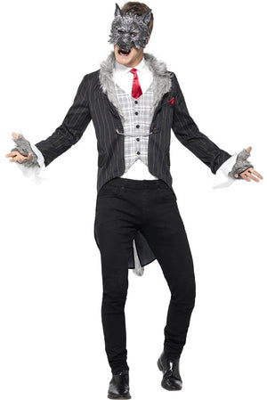 Smiffys - deluxe big bad wolf kostuum - l - grijs