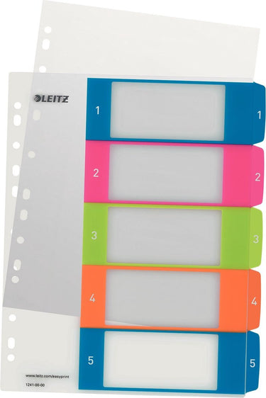 Leitz wow printbare index - tabs 1-5