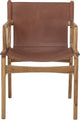 Bloomingville - ollie loungestoel - bruin - leer