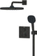 Grohe quickfix precision inbouw douchesysteem - vierkant opbouwdeel - matte black