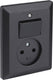 Q-link combinatie - inbouw - wissel - met aanraakbeveiliging - zwart