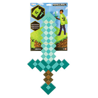 Minecraft zwaard en cape set compleet
