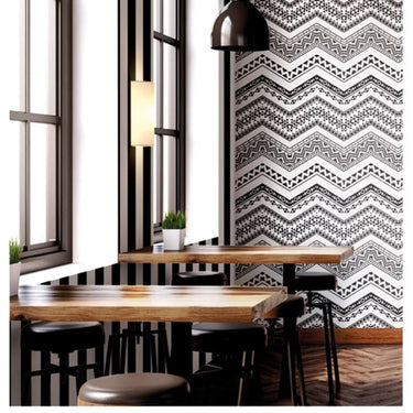 Noordwand Noordwand Behang Urban Friends Coffee Etnico wit en zwart