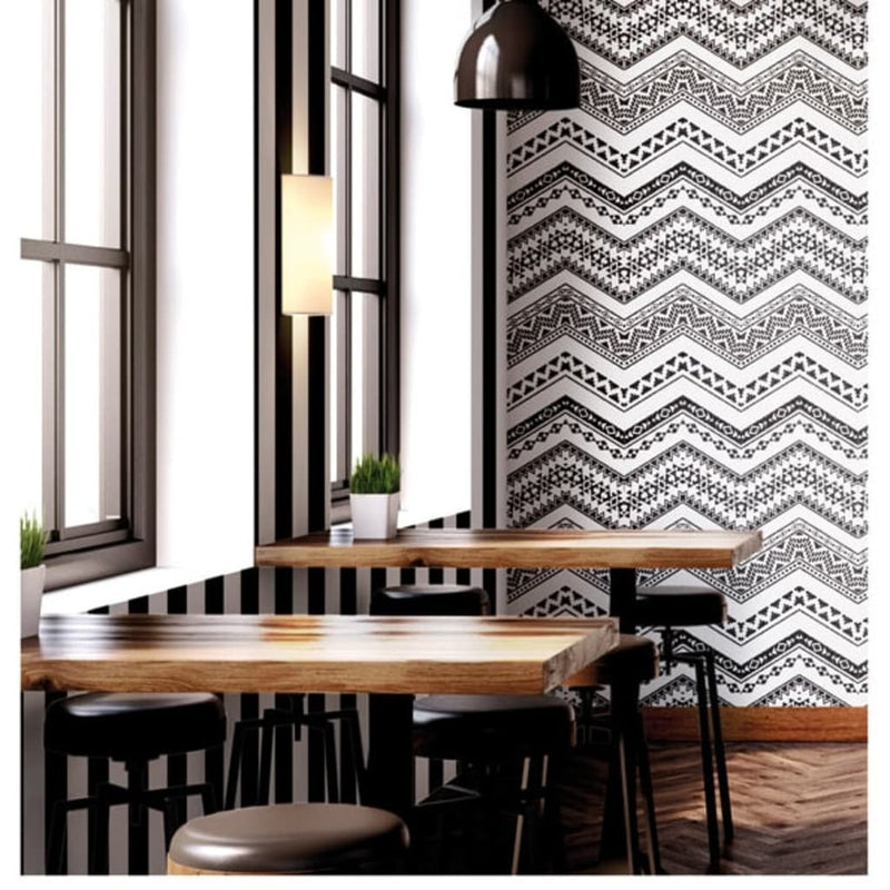 Load image into Gallery viewer, Noordwand Noordwand Behang Urban Friends Coffee Etnico wit en zwart
