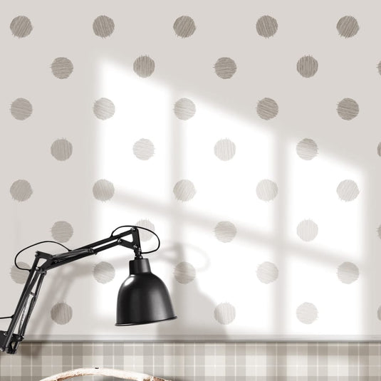 Noordwand behang urban friends coffee dots wit en grijs
