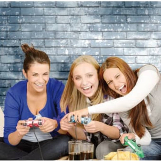 Noordwand behang urban friends coffee bricks blauw en wit