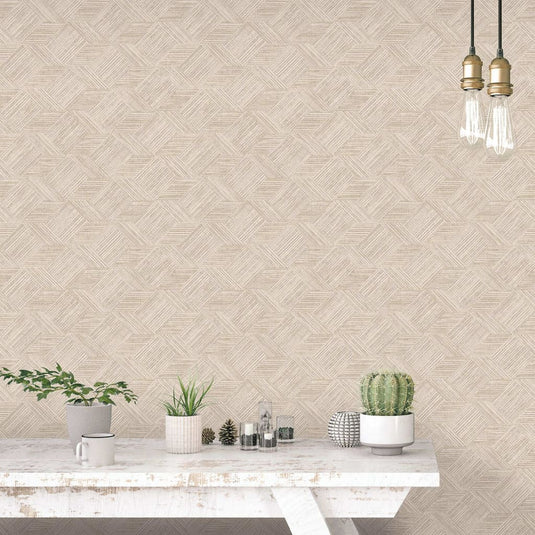 Noordwand evergreen behang wicker natural beige