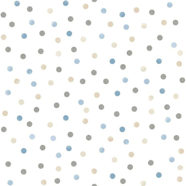 Noordwand behang mondo baby confetti dots wit blauw grijs beige