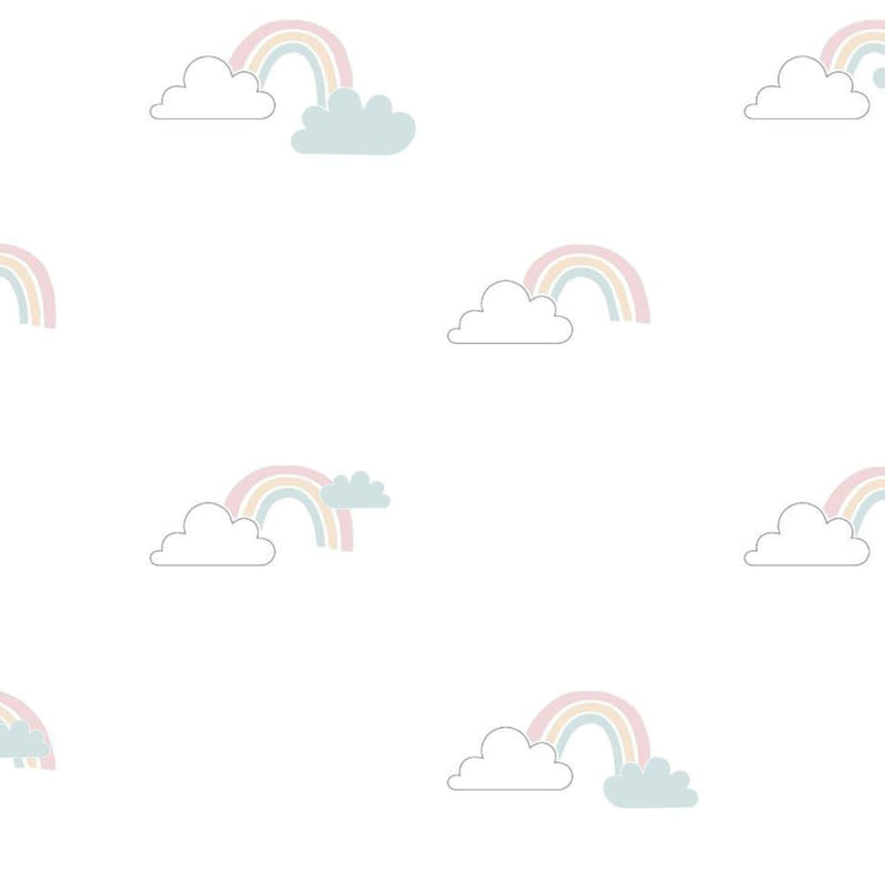 Load image into Gallery viewer, Noordwand behang mondo baby clouds wit blauw roze
