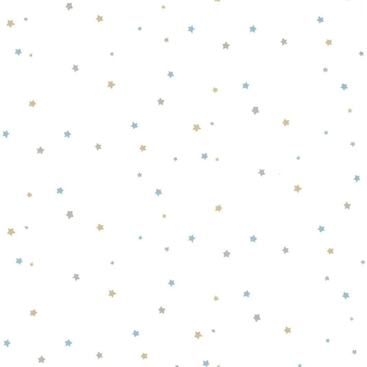 Noordwand behang mondo baby little stars blauw en wit