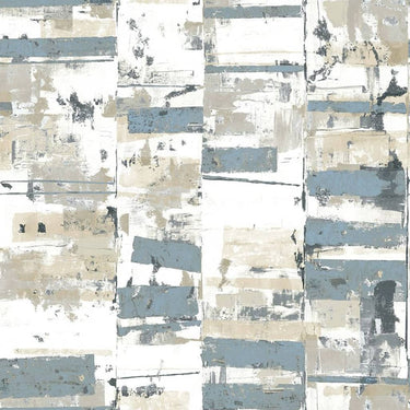 Noordwand behang friends coffee industrial weathered blauw metallic
