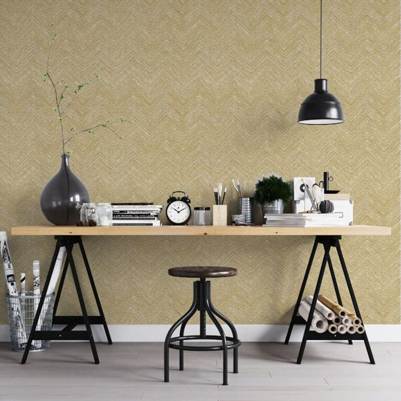 Load image into Gallery viewer, Noordwand behang good vibes topchic herringbone bruin
