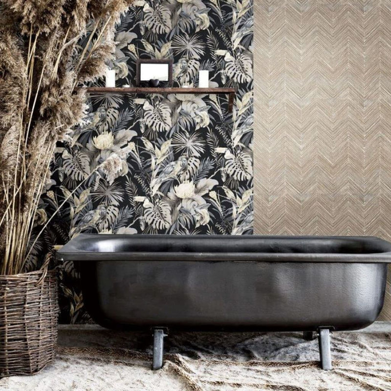 Load image into Gallery viewer, Noordwand behang topchic herringbone bruin
