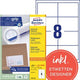 Etiketten avery 200 stuks wit
