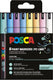 Posca uni paintmarker pc-1mr | 0 | 7 mm | etui van 8 stuks in geassorteerde zachte kleuren
