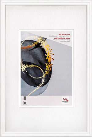 Walther select - houten lijst - fotoformaat 20x30 cm - kunstglas - wit