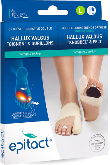 Epitact hallux knobbel eelt rechter voet maat l (1 stuk)