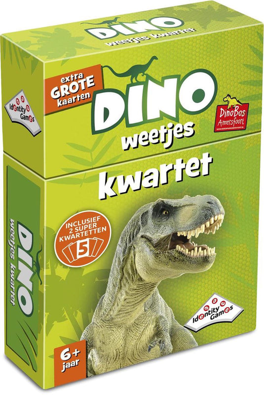 Identity games dino weetjes kwartet - kaartspel - boordevol leuke feitjes over dino’s