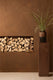 Woood enid plantenstandaard - hout - walnoot - 80x24x24