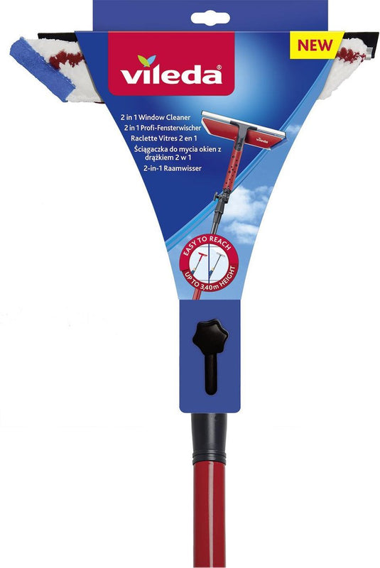 Vileda vensterwisser 2in1 met steel
