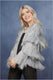 Fever - tinsel festival kostuum jacket - s m - zilverkleurig