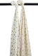Meyco baby ginkgo swaddle - 2-pack - pre-washed hydrofiel - offwhite soft sand - 120x120cm