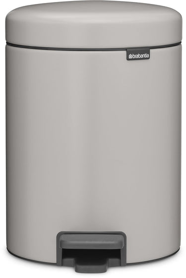 Brabantia newicon prullenbak - 5 liter - badkamer - soft grey