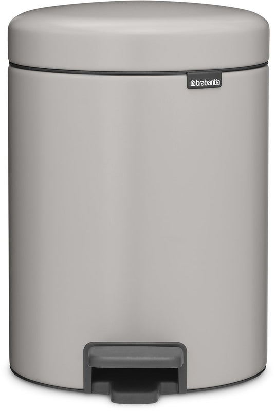 Brabantia newicon prullenbak - 5 liter - badkamer - soft grey