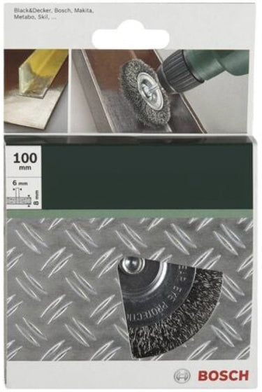 Bosch - schijfborstels voor boormachines - gegolfde draad, 100 mm 100 mm, 0,3 mm, 4500 o.p.m.
