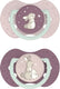 Difrax lovi fopspeen dynamisch - classy - 6 tot 18 maanden - roze beige - 2 stuks